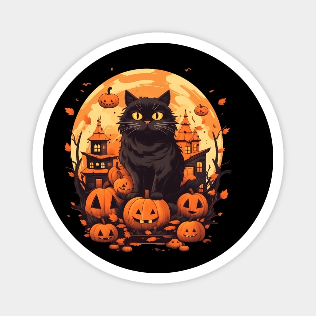 Norwegian Forest Cat Halloween, Cat Lover Magnet by logiamerch